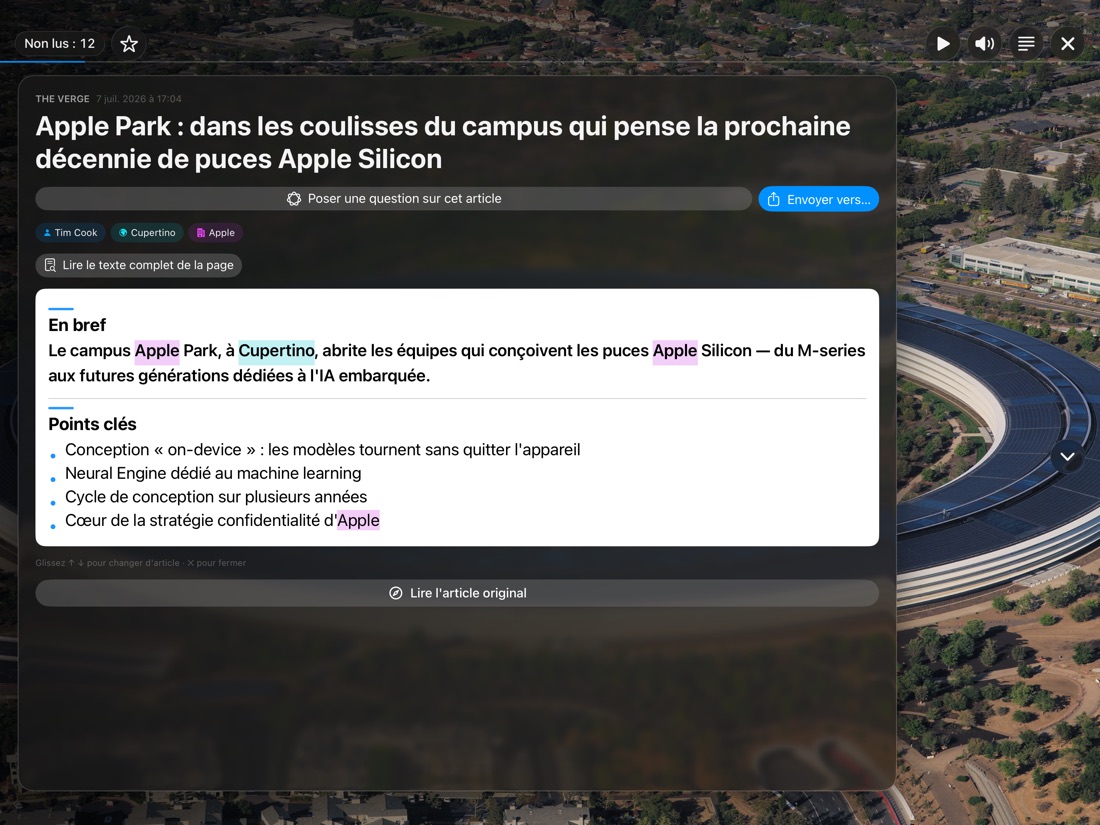 iPad : lecture immersive en paysage