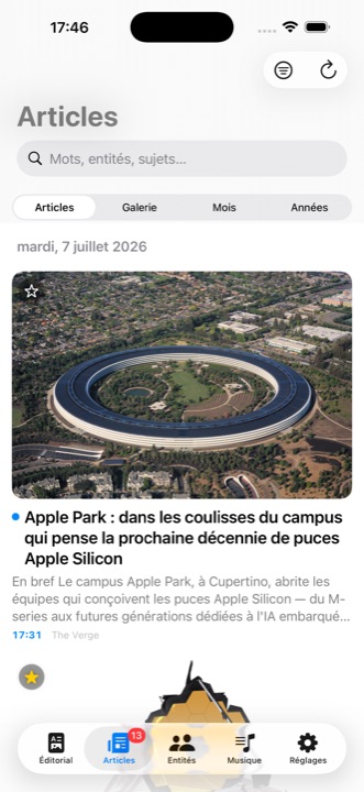 iPhone : liste des articles résumés
